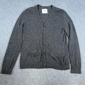 Abercrombie & Fitch Cardigan Mens 2XL Gray Soft Sweater Preppy